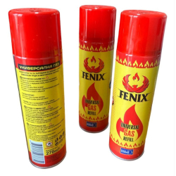 Газ для зажигалок FENIX 270мл, 48шт/ящ