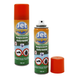 Аерозоль від комарів Jet Super Турція 150ml, repellent Extreme, 6 годин, 48шт/ящ