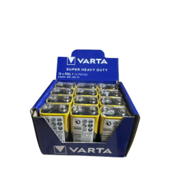 Батарейка 6F22 Varta SUPERLIFE FOL 1 ZINC-CARBON (2022101301) , 12шт/уп, 216шт/ящ