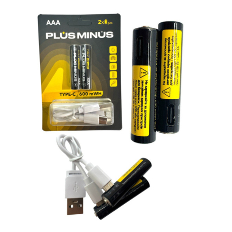 Батарейки акумулятор 600mAh AAА R03 2 шт на листі ВОТ-18/PLUS-18, 100шт/ящ