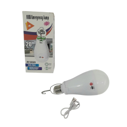 LED лампа светодиодная аккумуляторная (2шт съемные 18650) автономная аварийная 20W лампочка цоколь, зарядка USB, 100шт/ящ