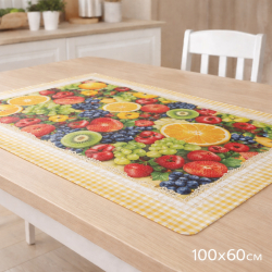Скатертина пластик ПВХ 1-стороння неяскраві кольори 60*100см, 150шт/меш