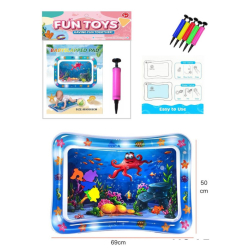 Игрушка надувной игровой развивающий водный детский коврик Baby Water Play Mat ,50*69см, 168шт/ящ
