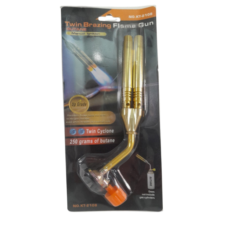 Газовий пальник KT-2108 Twin Brazing Flame Gun, 100шт/ящ