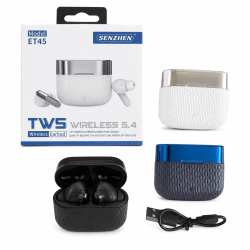 Наушники беспроводные TWS Bluetooth 5.4 с зарядным кейсом, 4 цвета, в бумажной коробке, №ET45, 100шт/ящ