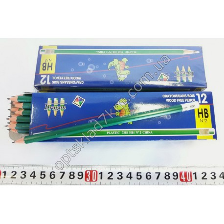 A427 Набор простых карандашей с резинкой (6 шт.)